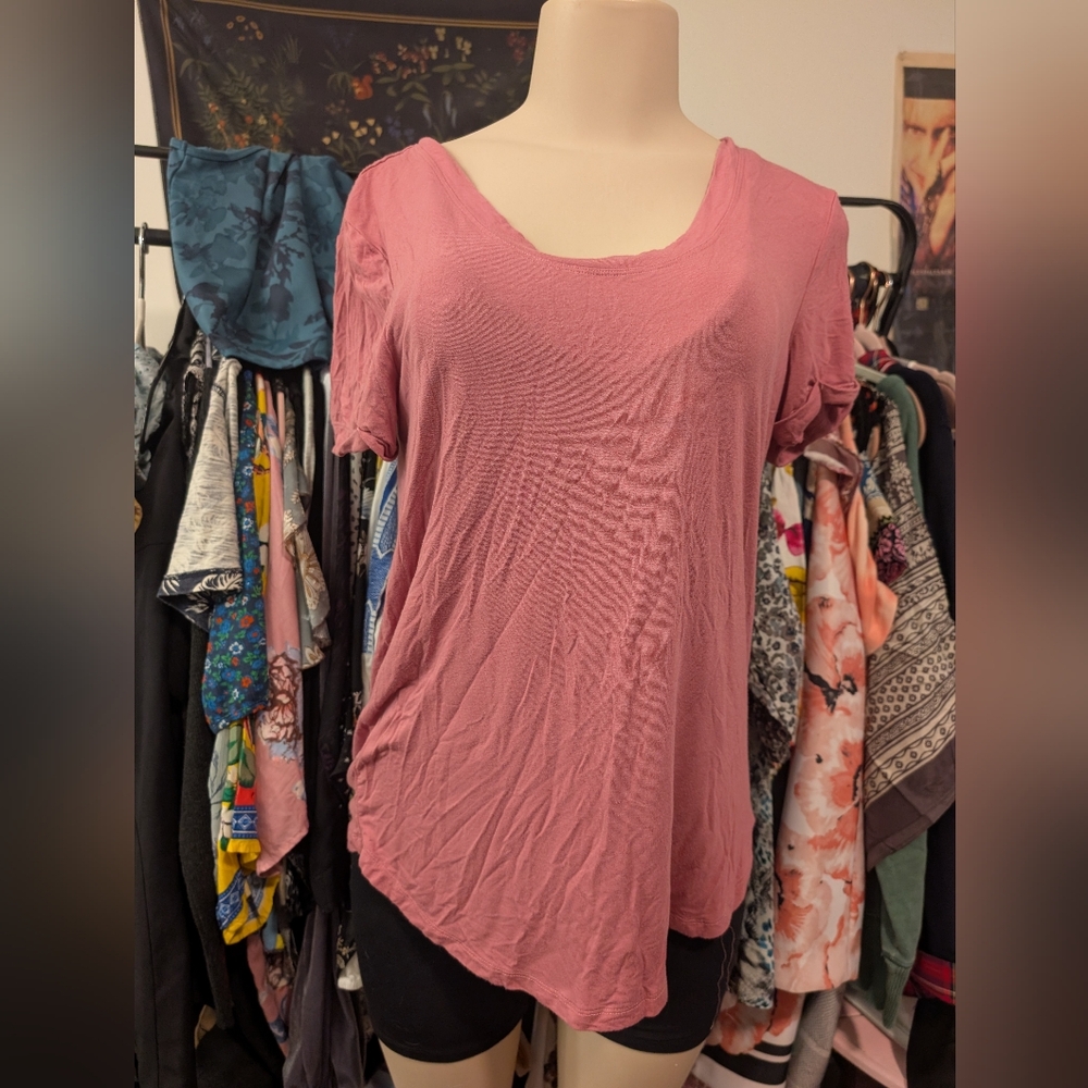 cupio Women's Pink Top‎ Tshirt Size Large